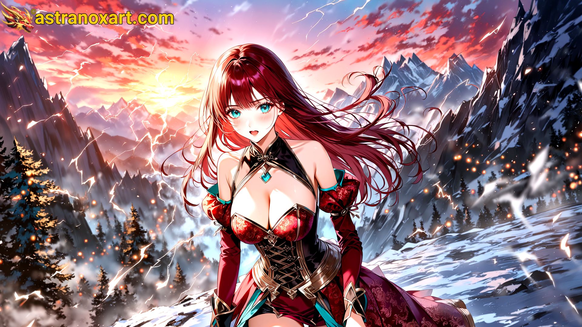 Amazing Young Female  at  - Download Free 4K Wallpaper Fantasy wallpaper with  Eyes and  Hair.