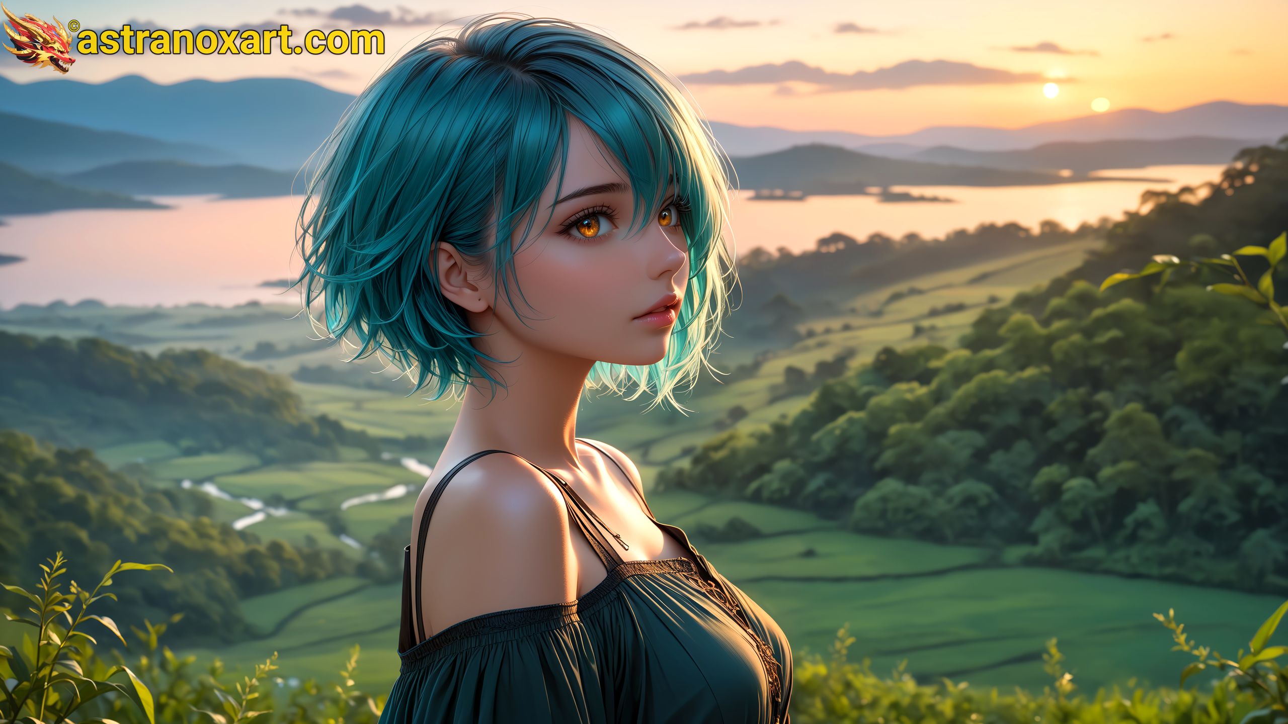 Amazing Young Female  at  - Download Free 4K Wallpaper Fantasy wallpaper with  Eyes and  Hair.