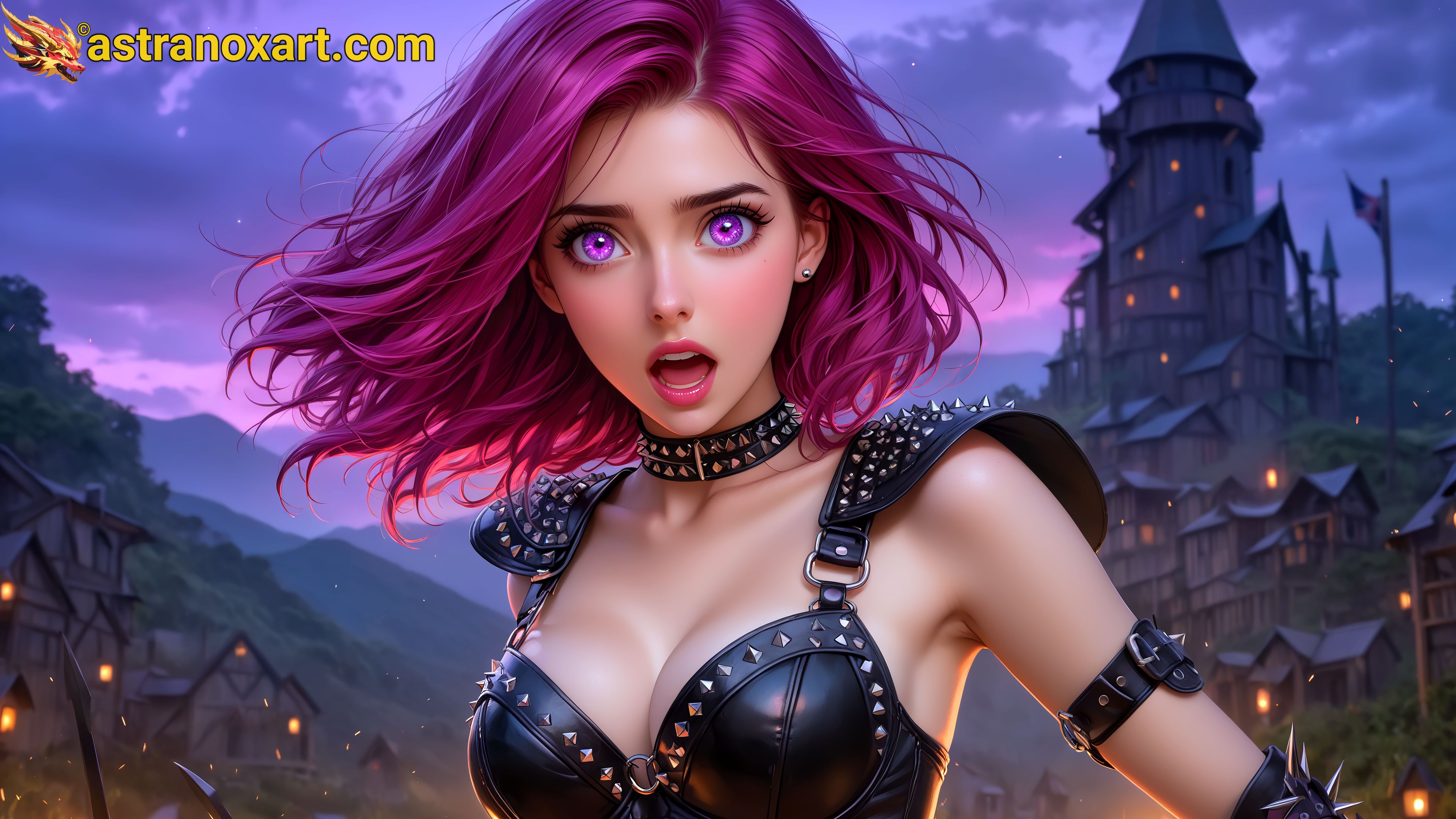 Amazing Young Female  at  - Download Free 4K Wallpaper Fantasy wallpaper with  Eyes and  Hair.