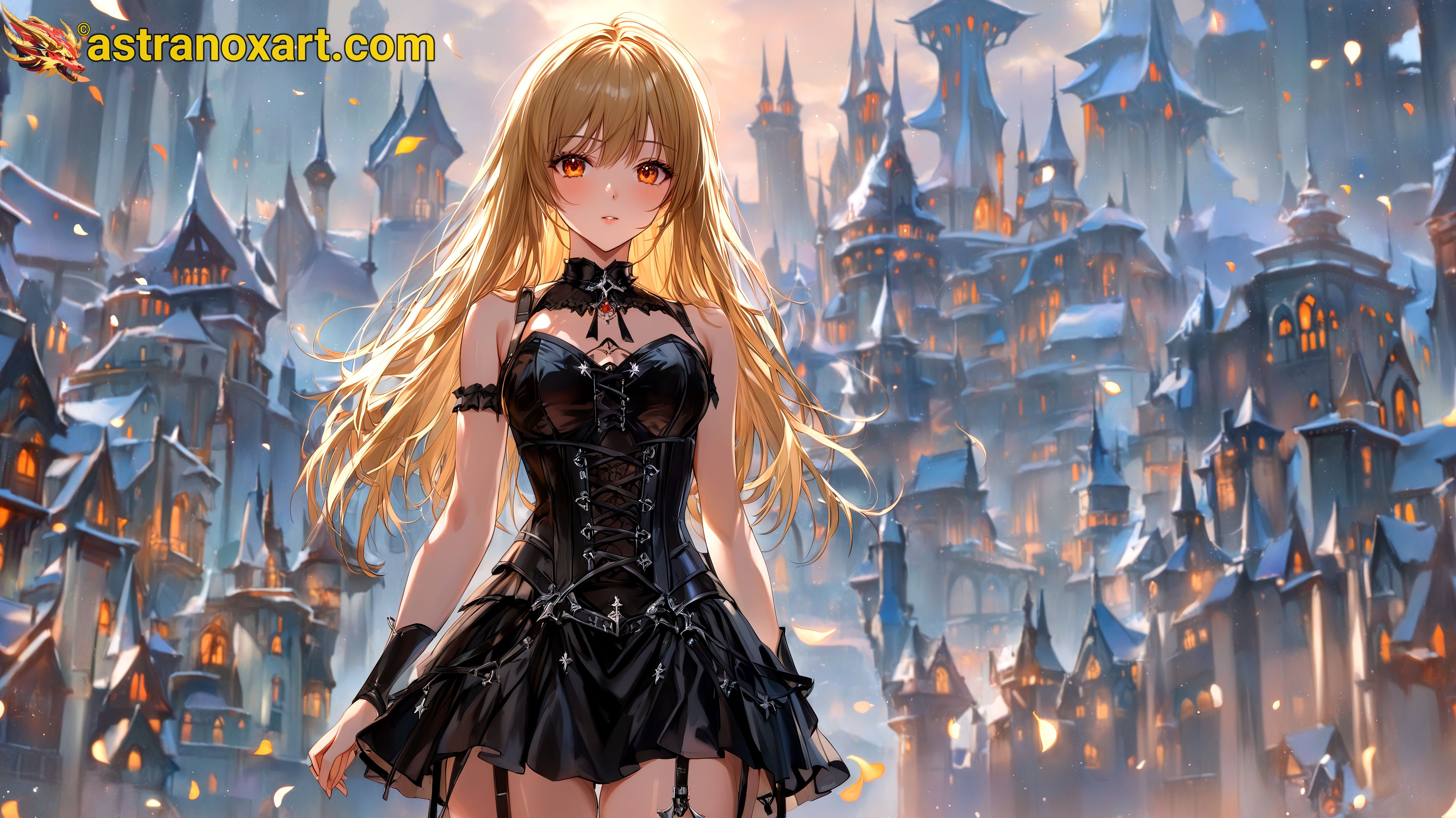 Amazing Young Female  at  - Download Free 4K Wallpaper Fantasy wallpaper with  Eyes and  Hair.