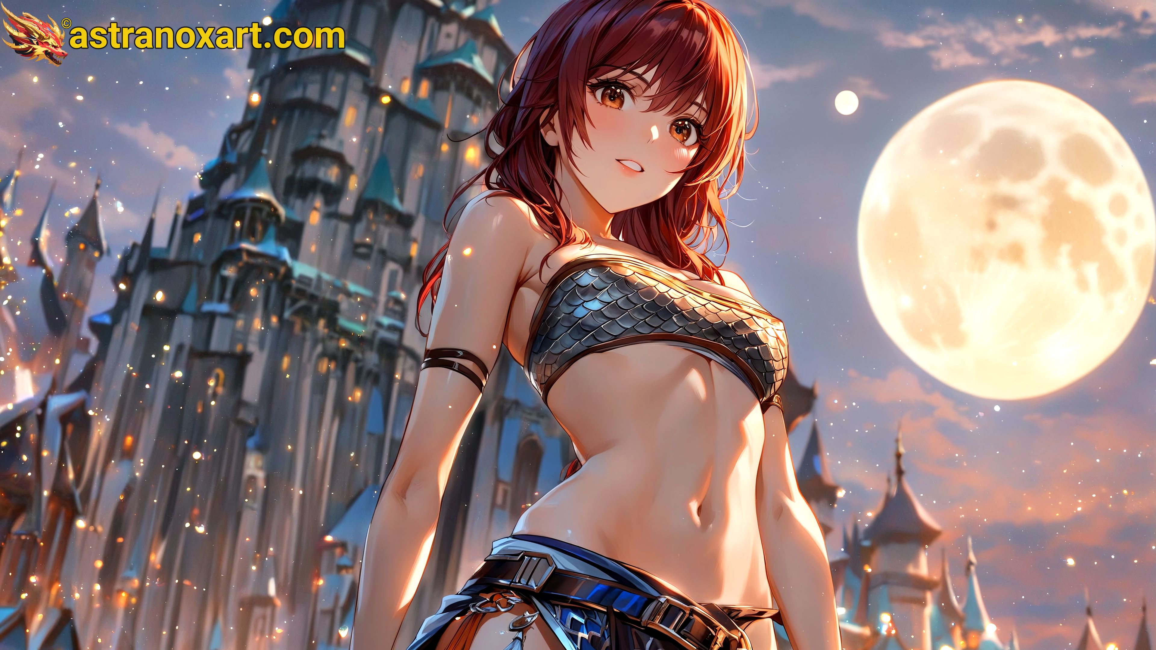 Amazing Young Female  at  - Download Free 4K Wallpaper Fantasy wallpaper with  Eyes and  Hair.