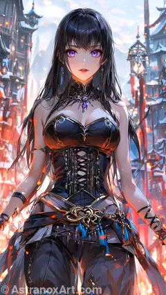 Female unknown wallpaper displays a pleasant view , she has unknown eyes and medium unknown hair - Free Fantasy Wallpaper - Astranox Art