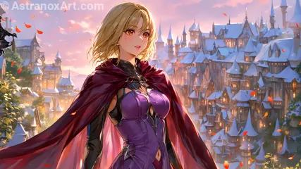 Female unknown wallpaper displays a pleasant view , she has unknown eyes and medium unknown hair - Free Fantasy Wallpaper - Astranox Art