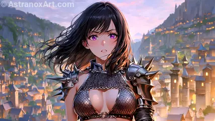 Female unknown wallpaper displays a pleasant view , she has unknown eyes and medium unknown hair - Free Fantasy Wallpaper - Astranox Art