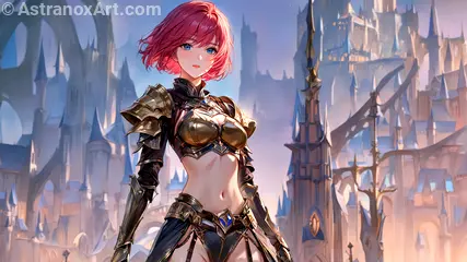 Female unknown wallpaper displays a pleasant view , she has unknown eyes and medium unknown hair - Free Fantasy Wallpaper - Astranox Art