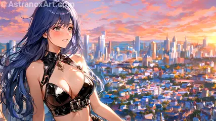 Female unknown wallpaper displays a pleasant view , she has unknown eyes and medium unknown hair - Free Fantasy Wallpaper - Astranox Art