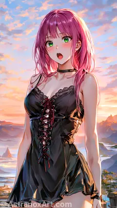 Female unknown wallpaper displays a pleasant view , she has unknown eyes and medium unknown hair - Free Fantasy Wallpaper - Astranox Art