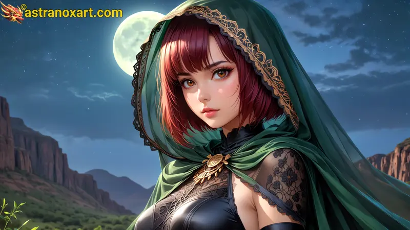 Amazing Young Female  at  - Download Free 4K Wallpaper Fantasy wallpaper with  Eyes and  Hair.