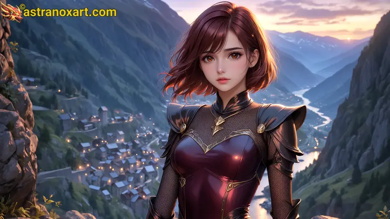 Amazing Young Female  at  - Download Free 4K Wallpaper Fantasy wallpaper with  Eyes and  Hair.