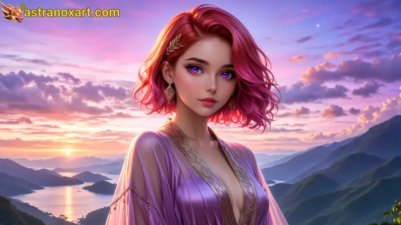 Amazing Young Female  at  - Download Free 4K Wallpaper Fantasy wallpaper with  Eyes and  Hair.