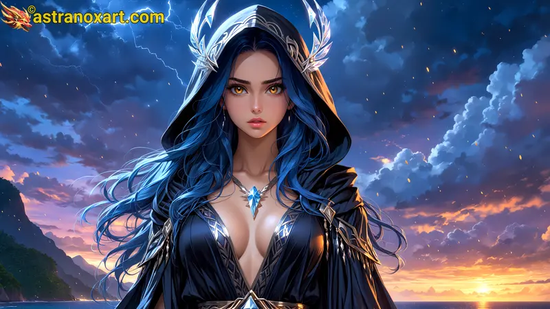 Amazing Young Female  at  - Download Free 4K Wallpaper Fantasy wallpaper with  Eyes and  Hair.