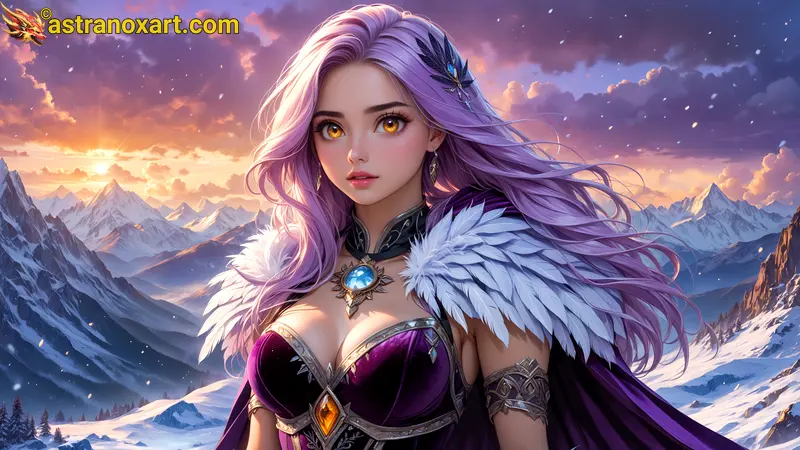 Amazing Young Female  at  - Download Free 4K Wallpaper Fantasy wallpaper with  Eyes and  Hair.