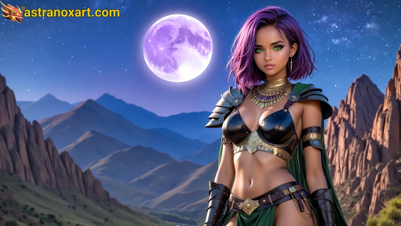 Amazing Young Female  at  - Download Free 4K Wallpaper Fantasy wallpaper with  Eyes and  Hair.