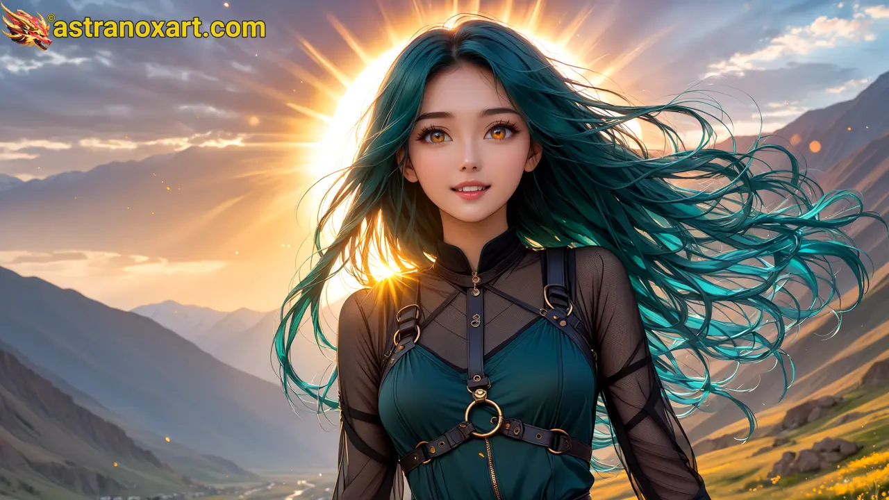 Amazing Young Female  at  - Download Free 4K Wallpaper Fantasy wallpaper with  Eyes and  Hair.