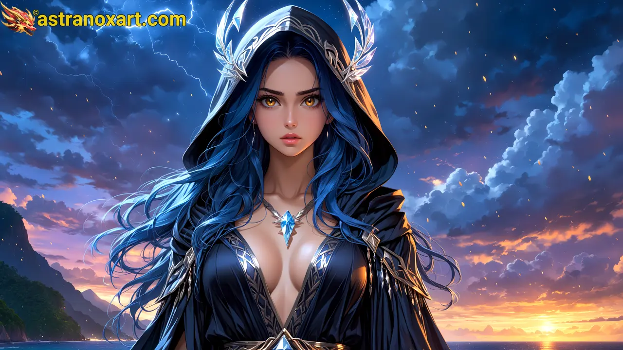 Amazing Young Female  at  - Download Free 4K Wallpaper Fantasy wallpaper with  Eyes and  Hair.