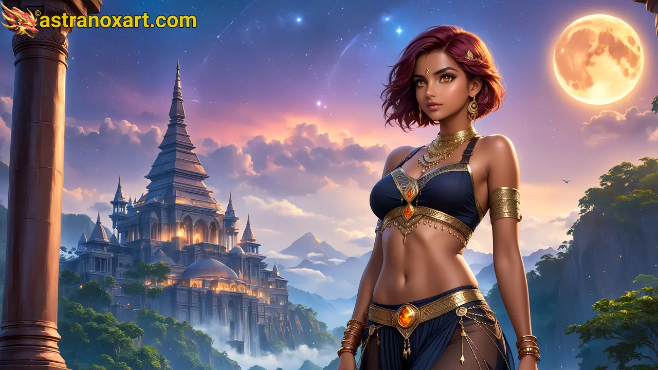 Amazing Young Female  at  - Download Free 4K Wallpaper Fantasy wallpaper with  Eyes and  Hair.