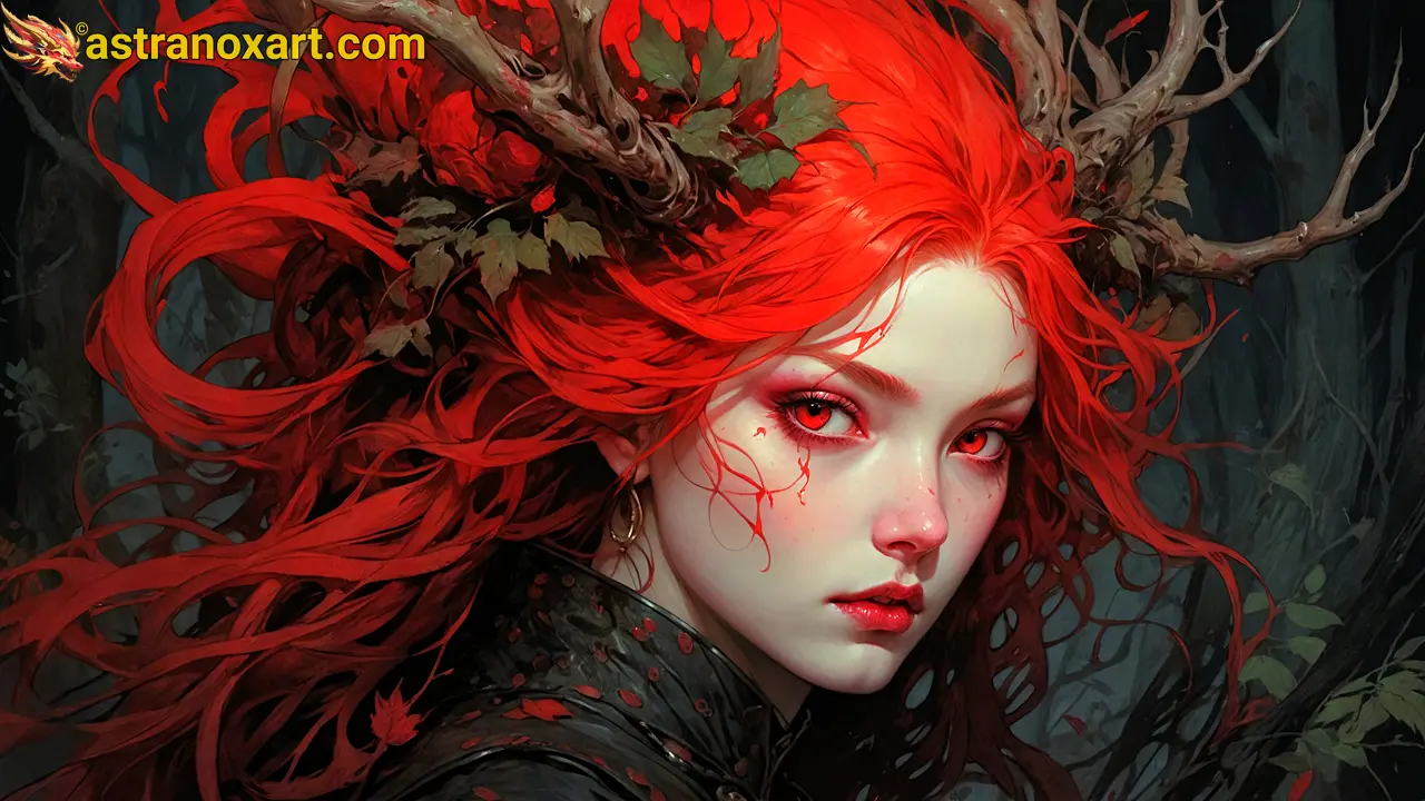 Amazing Young Female  at  - Download Free 4K Wallpaper Fantasy wallpaper with  Eyes and  Hair.